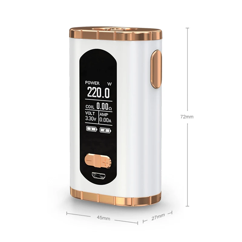 Original Eleaf Invoke MOD 220W E Cigarette Invoke Box MOD Vape Fits ELLO T Atomizer No Battery 05