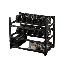 12 GPU Aluminum Stackable Open Air Mining Miner Frame Rig Case