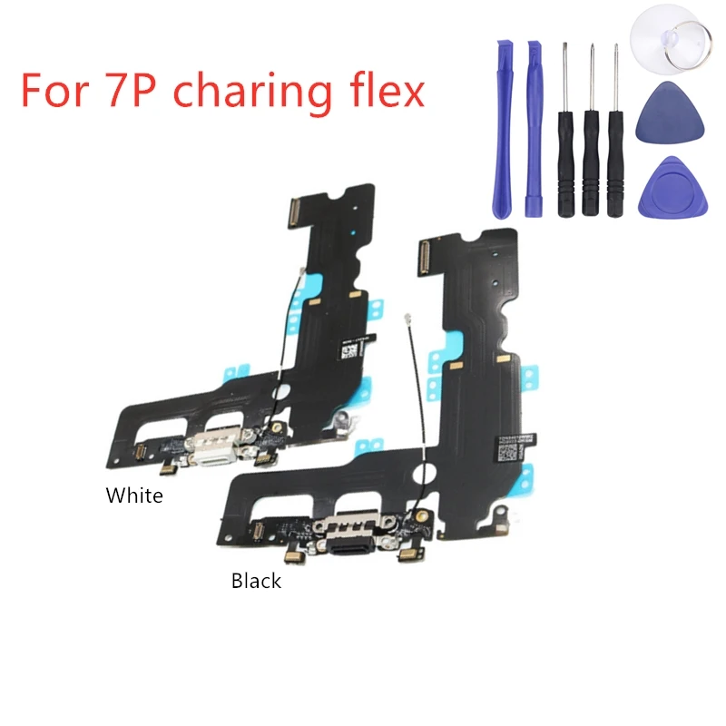 

Standard Size USB Charging Port Connector Micphone Earphone Jack Flex Cable Parts For iPhone 7plus With Free Assemble Tools