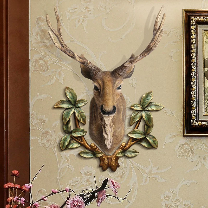 simulation deer head decoration wall hanging living room