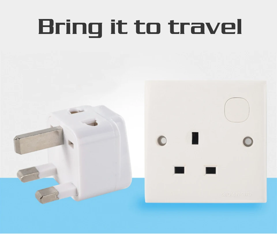 Hot-Sale Universal EU US AU to UK 3 Pin AC Power Socket Plug Travel Charger Adapter Converter 2 Device Charging (3)