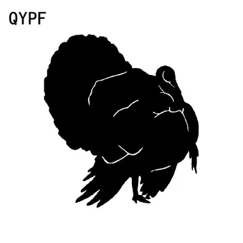 

QYPF 15.1cm*16.9cm Animal Turkey Personality Bird Hunting Vinyl Car Sticker Decal Graphical C15-1123