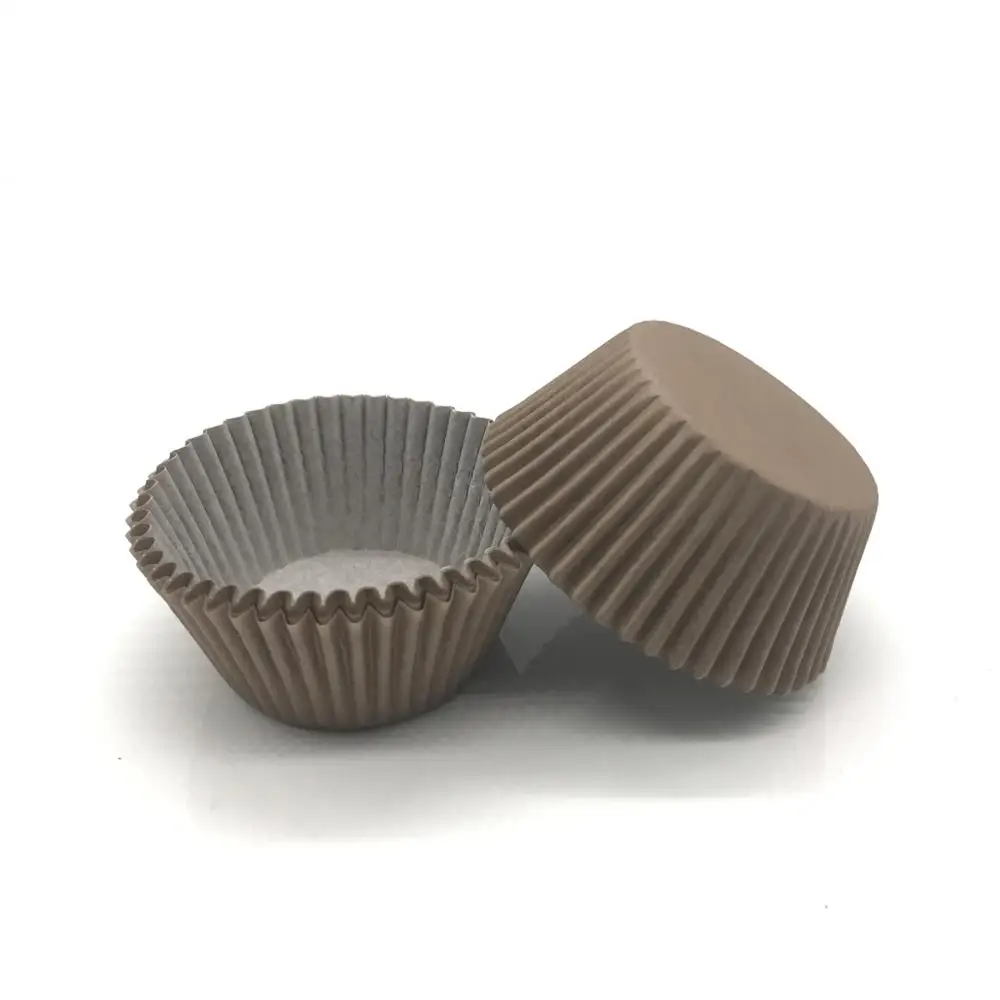 

LIFETALK 200 Pieces Solid Color Paper Baking Cups DIY Cupcake Decorating Birthday Brown Cupcake Liners