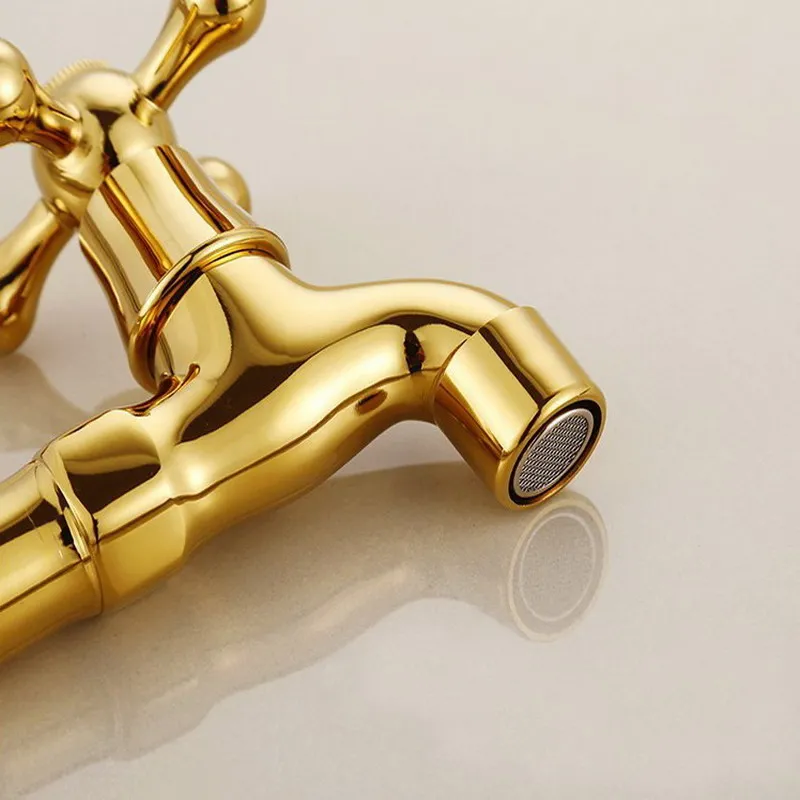 Golden Luxury Wall Mount Decorative Outdoor Garden Faucet Washing Machine Faucet Bathroom Mop Faucet Bibcock Tap KD062 Golden Luxury Wall Mount Decorative Outdoor Garden Faucet Washing Machine Faucet Bathroom Mop Faucet Bibcock Tap KD062