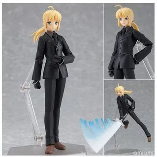 

J.G Chen Free Shipping Figma 126 Fate Stay Night Zero Saber Black Suit Version PVC Action Figure 15cm
