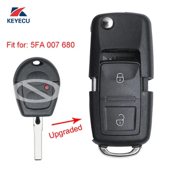 

KEYECU Replacement Upgraded Flip Remote Car Key Fob 433MHz ID48 for Volkswagen Bora Polo Golf Passat Lupo P/N: 5FA 007 680