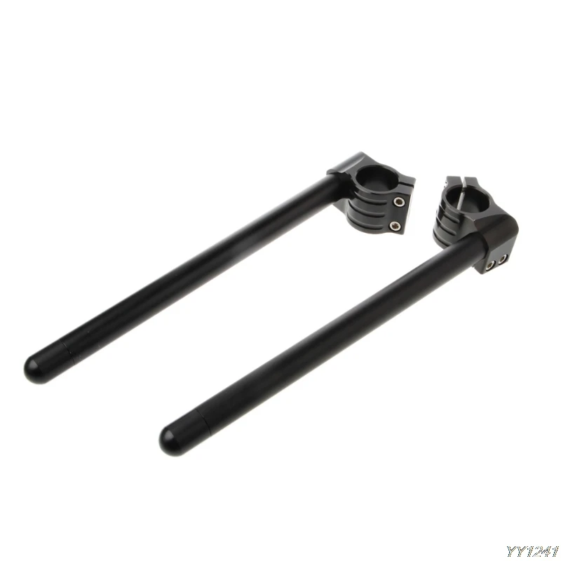 

2PCS Universal Matte Black Racing CNC 33/37/41/50mm Motorcycle Clip on Ons Fork Riser Regular Handlebar Motorcycle Grips Parts