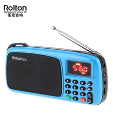 Rolton T301S все-волна приемник Портативный TF карта USB мини FM радио динамик со светодиодный сабвуфер MP3 музыкальный плеер