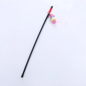 

10Pcs/Slot Korean Line Mouse Funny Cat Pet Stick Turkey Feather Wand Stick Cat Jump Training Funny Cat Stickers For Pet Kitten