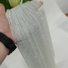 Граненые круглые бусины с натуральным топазом 2 мм, 3 мм, 4 мм