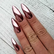 Зеркальный хромовый пигмент 0,5 г/кор. розовое золото блеск для ногтей хром порошок УФ гель лак для ногтей хром пигмент хлопья гвоздь художественный порошок