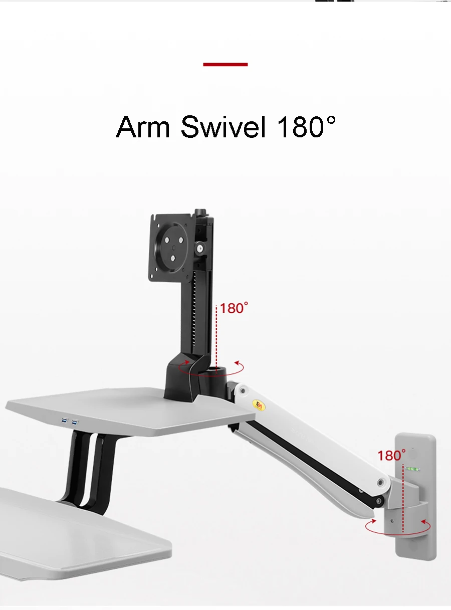 NB MC55 Ergonomic Sit Stand Workstation 24-35 inch