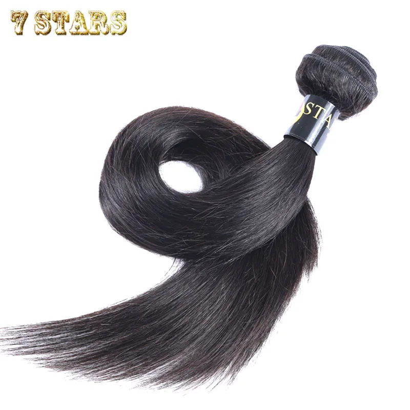 

7 STARS Grade 6A Unprocessed Brazilian Virgin Hair Straight Wave Brazilian Hair Weave Bundles Hair Extensions Free Shiping