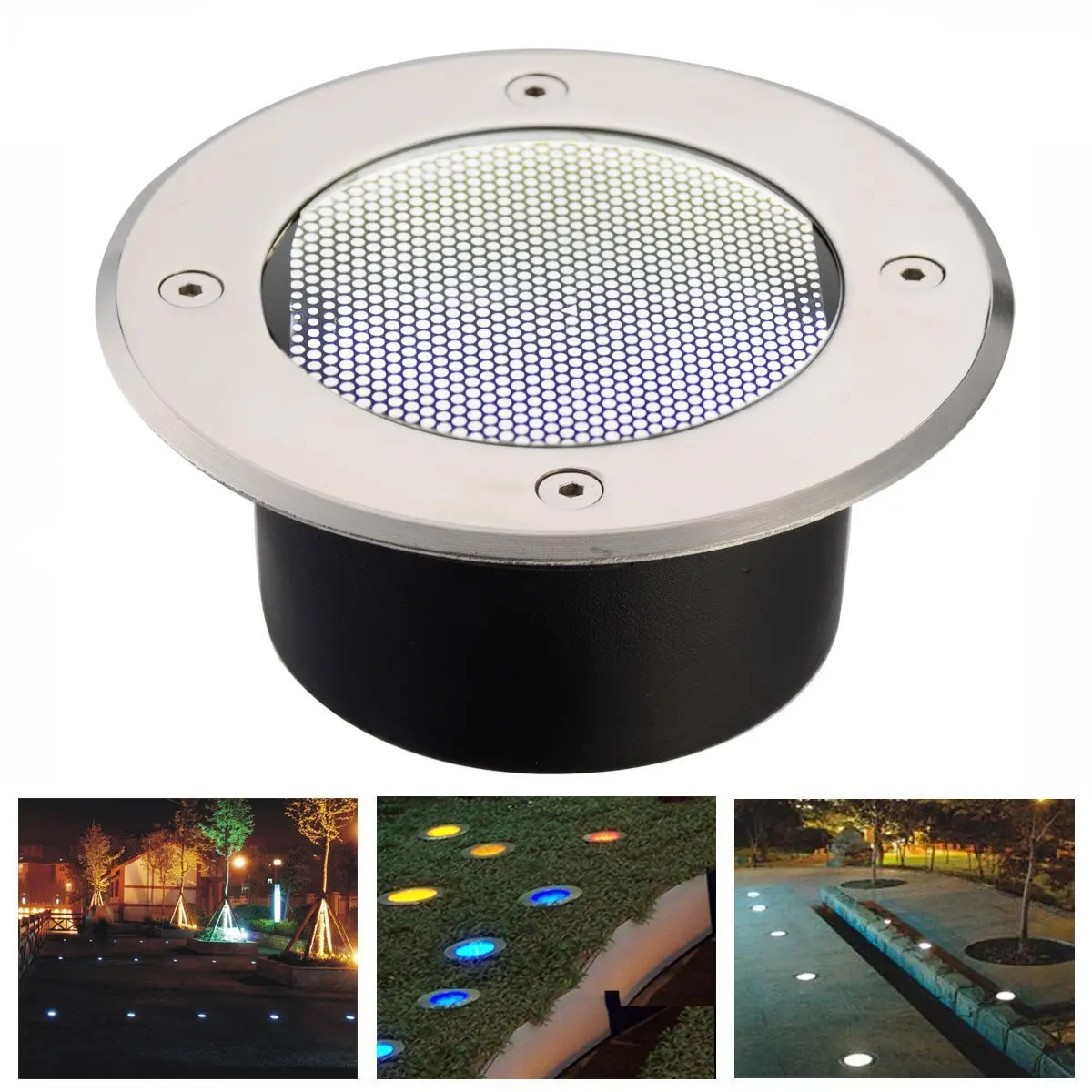 

Solar Powered Deck Light LED Stainless Steel Waterproof Lamp for Staircase Path Driveway Garden Landscape Light