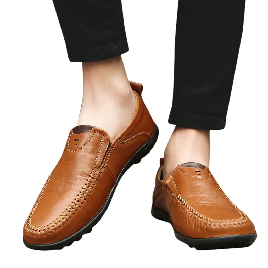 

YOUYEDIANNew Breathable Brand Loafers Men Leather Casual Shoes Summer High Quality Adult Slip on Moccasins Men Sneakers Male #4