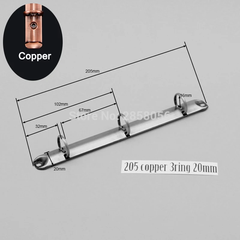 285 240 205 A4 A5 A6 A7 B5 металлический винтовой зажим для бумаги, на возраст 2, 3, 4, 6, 9 20 26 кольца записная книжка папка из серии сделай сам ноутбук птрушки - Цвет: 205copper 3ring 20mm