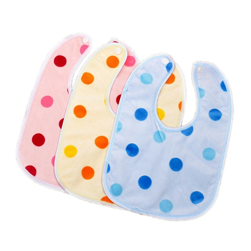 Color Random!!! 1PC Baby Bibs Waterproof Mouth Water Towel Cotton Bib