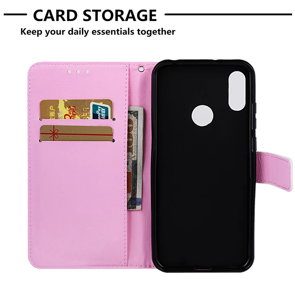 Panda Dompet Flip Case untuk Telepon Huawei Y6 2019 Dilengkapi Casing Yang Meliputi Kasus S Carcasa Huawei Ajax Kehormatan 8A Bermain ponsel