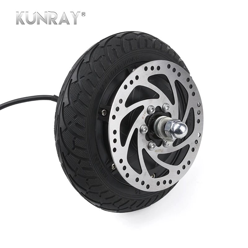 Discount 8inch Electric Scooter Brushless Hub Wheel Motor 350W 24V 36V 48V Non-Gear For E-Bike Drift Car Airless Tire 140 Disc Brake Part 0