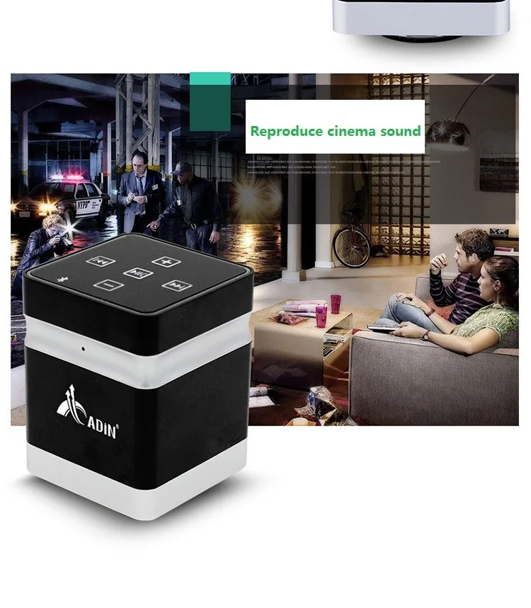 ADIN 26W Wireless Vibration Speakers Metal Bluetooth Handsfree AUX NFC Hifi Speaker For Phones Computers MP3 MP4 Game Console  (16)