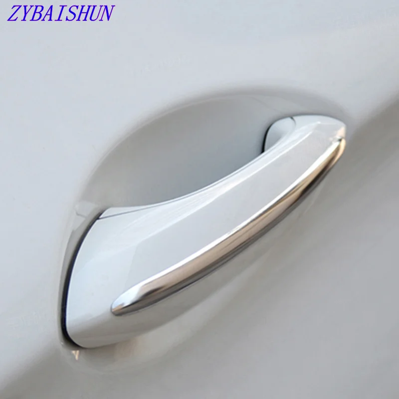  Door Handle Metal Chrome Trim Cover Sticker Ribbon Accessories Car Styling For BMW 5 Series F10 F11
