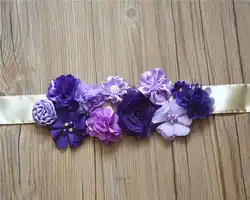 Корейская версия элегантный фиолетовый, невеста, для девочек в цветочек, фото, цветок, пояс