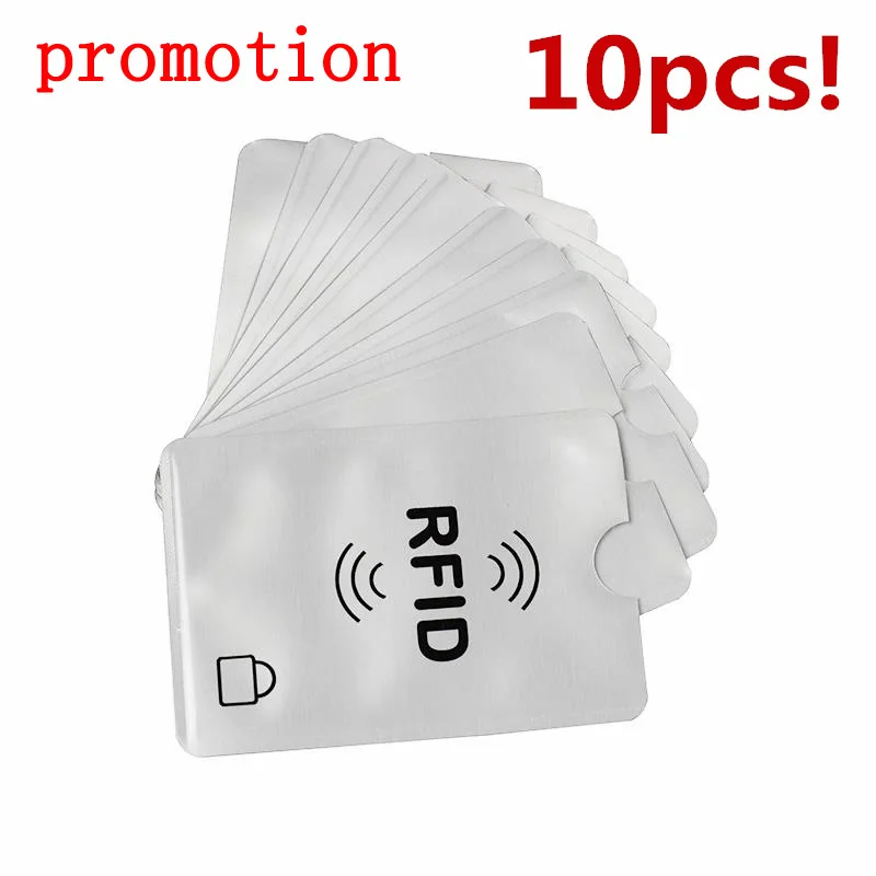 10 шт. защита от Rfid карт кредитный держатель для алюминиевый бизнес Блокировка ID