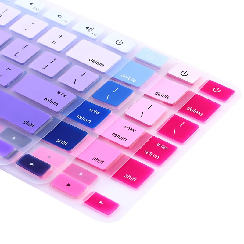 Новый 1 шт. Радужный силиконовый чехол для клавиатуры защитный Для iMac Macbook Pro 13