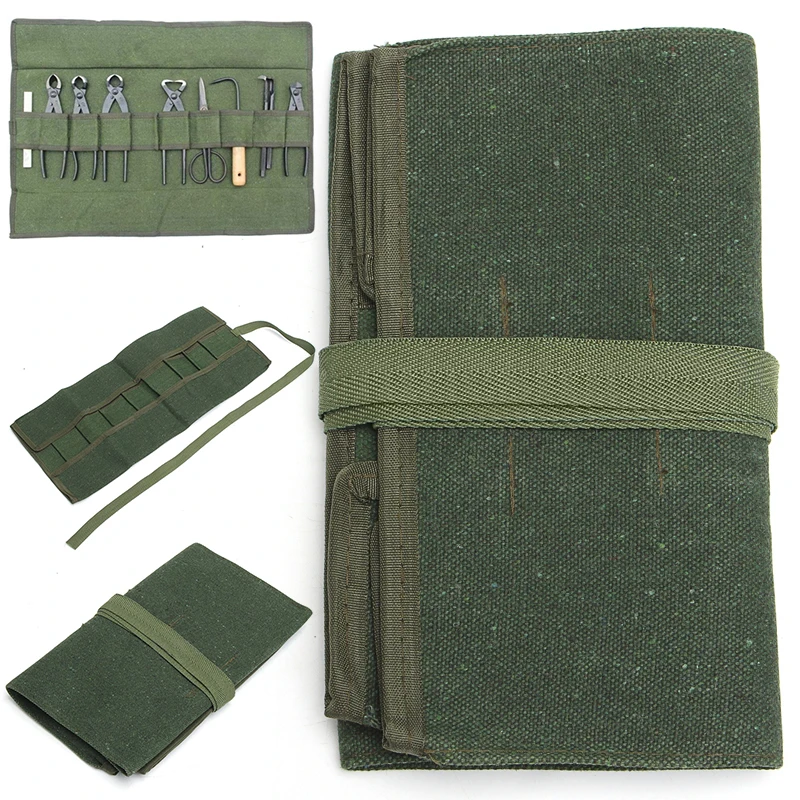 

Portable Army Green Canvas Tool Bag Chisel Roll Rolling Repairing Tool Utility Bag Roll Bags Hand Tool Storage Package Mayitr