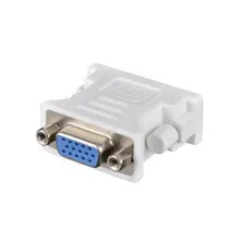 Adaptador de soquete DVI D macho para VGA fêmea, conversor VGA para DVI/24+1 pino macho para VGA fêmea