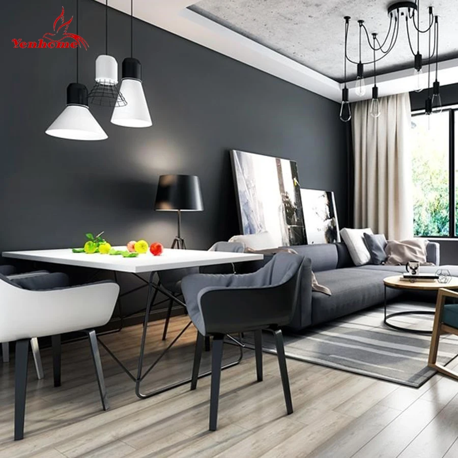1 Meter Waterproof PVC Marble/Wood/Pure Color Wallpapers Fashion Modern Living Room Kitchen Wall Stickers Room Decor Film Decal