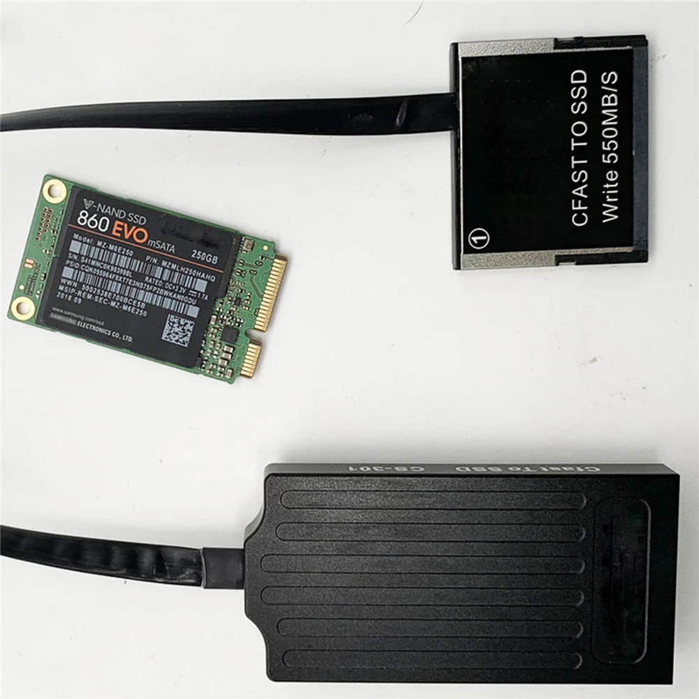  CFAST 20 zu SSD MSATA Karte Konverter Adapter für CANON C200 C300 XC10 1DX2 URSA für ARRI Amira/ARR