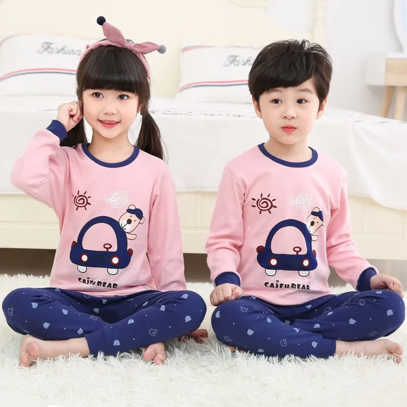 Winter Kids Boys Sleepwear Baby Girl Clothes Children Cartoon Pajamas For Boy Pyjamas Kids Nightwear Teenage Home Clothing Sets - Цвет: XB-3