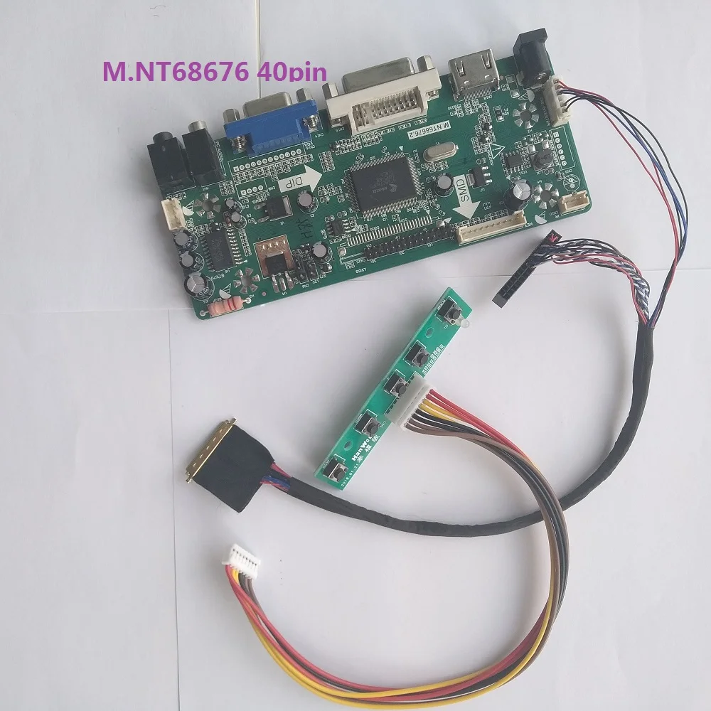 Kit For LTN140AT16 Panel monitor 40pin LVDS HDMI DVI Controller board 14" M.NT68676 1366X768 LED LCD VGA Screen