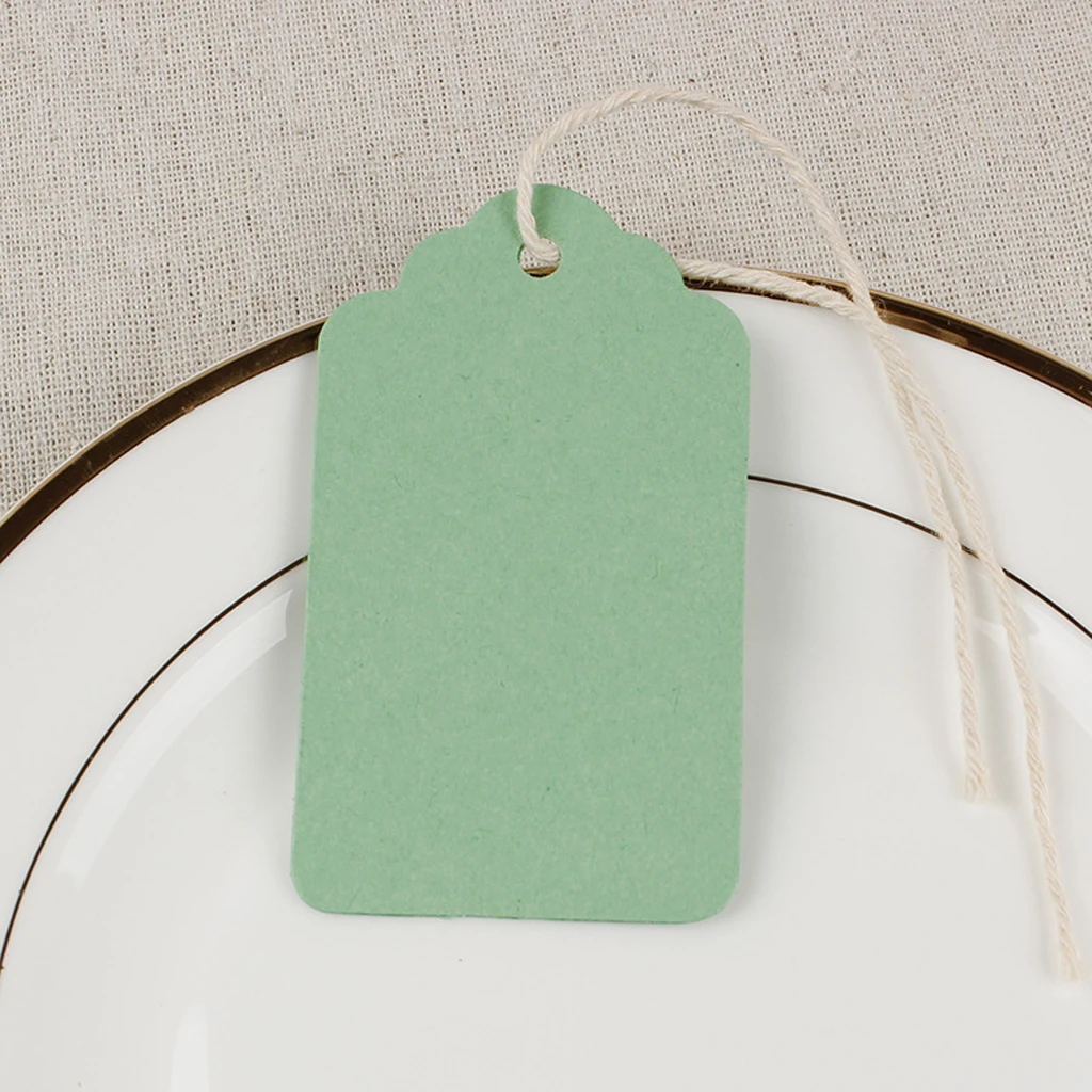 100pcs Christmas Gift Tag Kraft Paper Hanging Labels Wedding Wine Tags Décor
