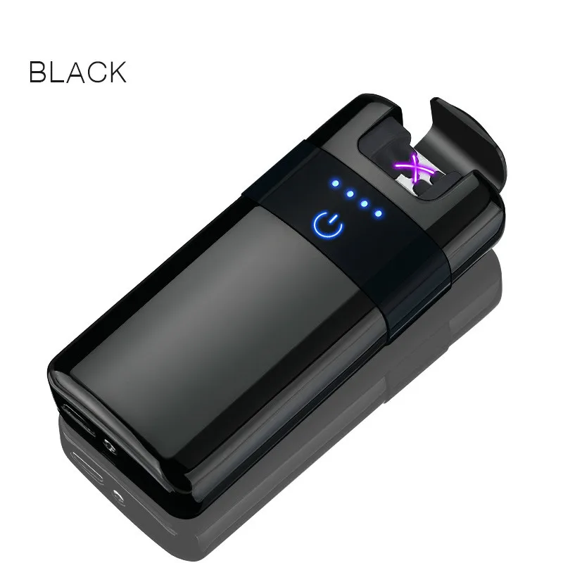USB Новая Металлическая ветрозащитная зажигалка с беспроводной зарядкой