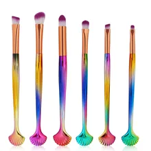 Yeni 6 adet kozmetik makyaj fırçası allık göz farı kontur toz kapatıcı kozmetik güzellik makyaj fırçalar seti kiti sıcak(China)