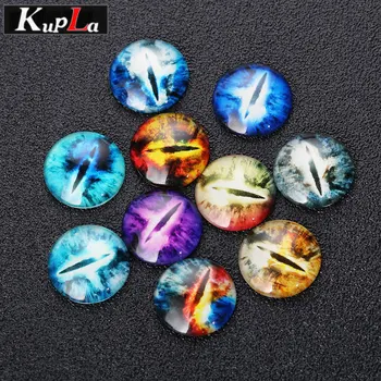

Mixed Personality Luminescence Evil Eye Pattern Glass Cabochons 20mm & 25mm Round Glass Cabochons Pendant Cabochons Settings
