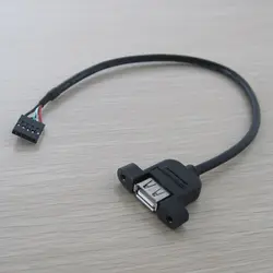 50 шт. 30 см Внутренняя Материнская плата USB 5pin 5 p Однорядный штекер к женской панели mout кабель