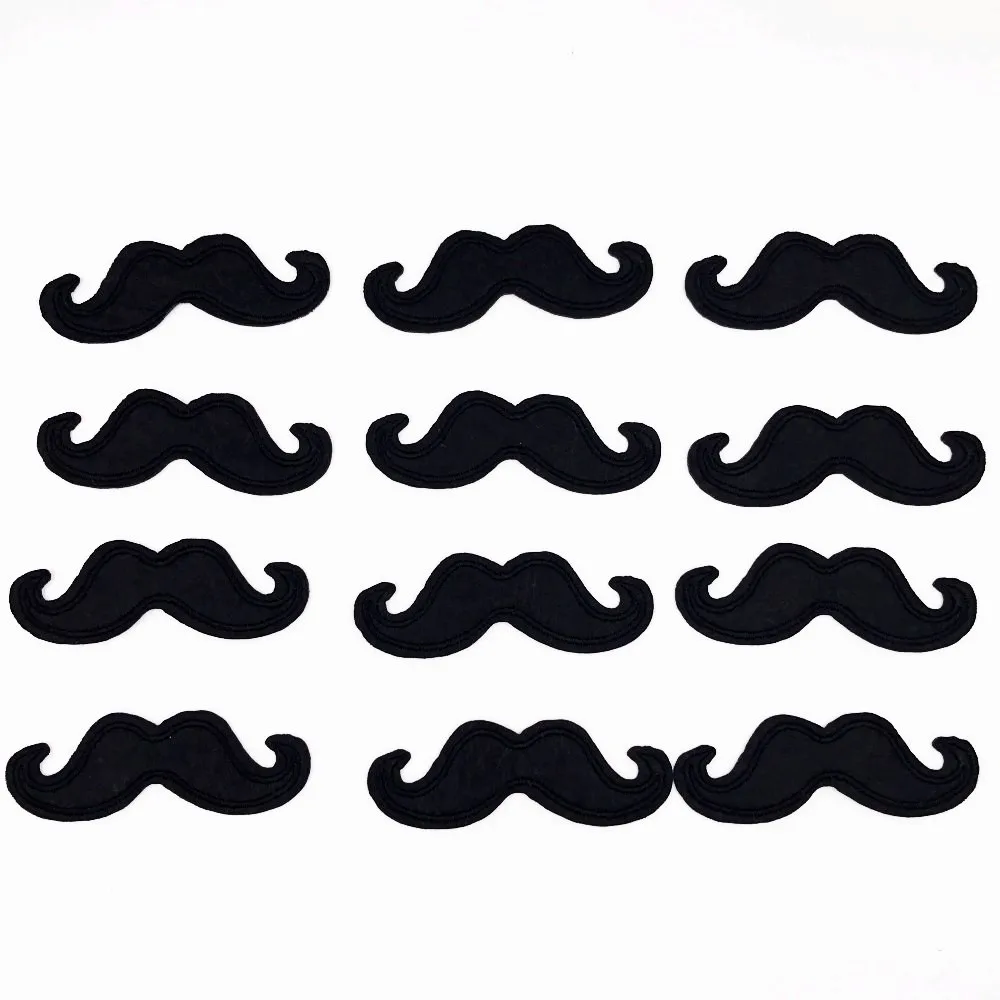 

10PCS Moustache embroidered patches for clothing iron on patches applique parches bordados para ropa clothes Handmade
