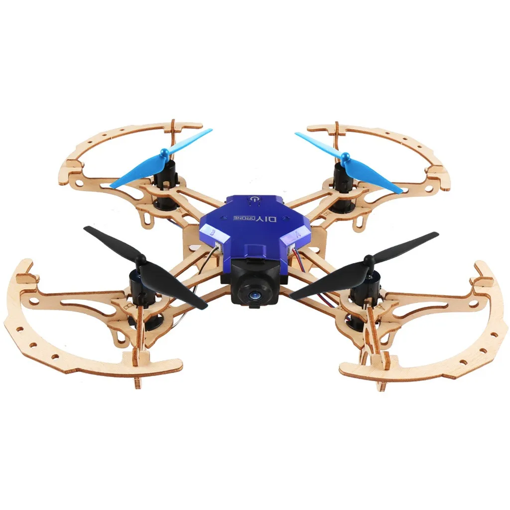 

Simple Control Drone ZL100 DIY Wooden Quadcopter Remote With HD Camera Video 6-axle Gyro Helicopter Aerial Aircraft Creative Toy