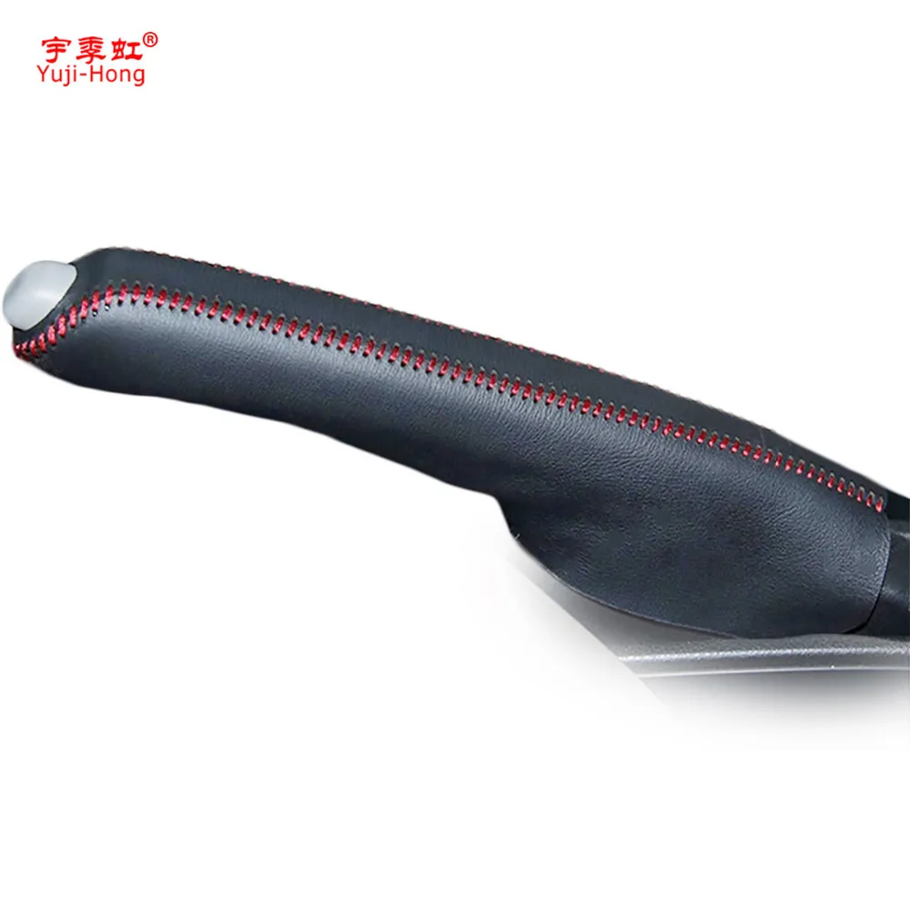

Yuji-Hong Car Handbrake Covers Case for HONDA Jazz City FIT 2008-2011 Genuine Leather Auto Cover Car-styling Handbrake Grips