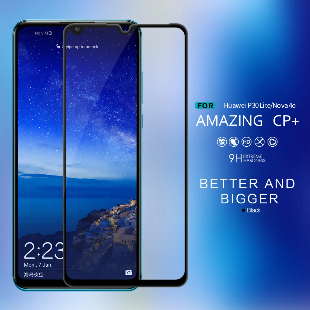 Huawei P30 Lite стекло Nillkin Анти-взрыв CP+ защита экрана полное стекло для huawei P30 Lite