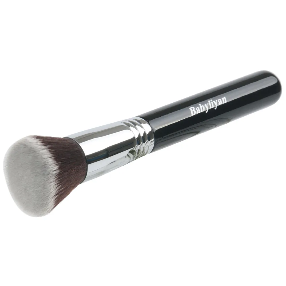 Black Pro Foundation blush Liquid brush Flat Top Synthetic Kabuki Brush