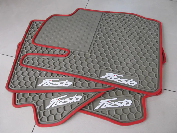 Специальные латексные Нескользящие ковры без запаха водонепроницаемые Нескользящие резиновые автомобильные коврики для Fiesta