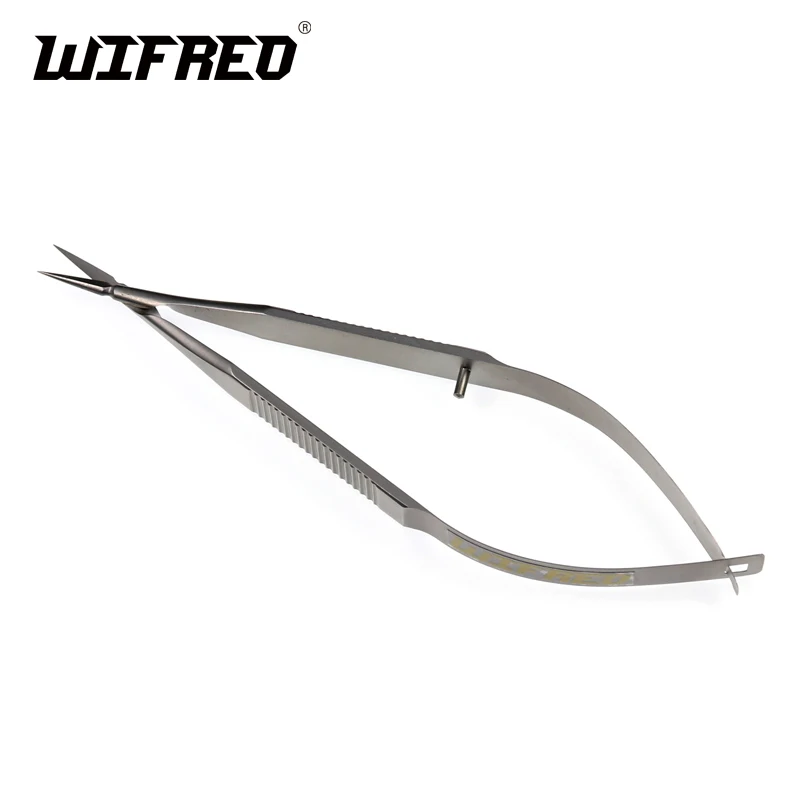 Wifreo 11 см 1 нержавеющая микро-наконечник для завязывания мушек ножницы острые и маленькие обрезки ножницы для ловли нахлыстом Нимфа сухой мух стример