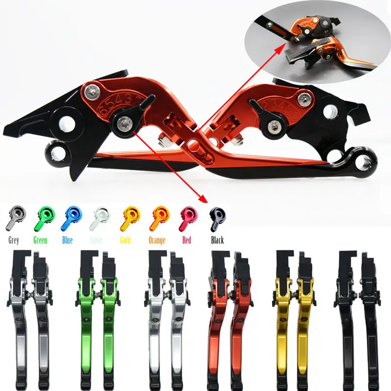 

For Triumph SPEED FOUR 2005-2006 DAYTONA 600 650 2004-2005 Motorcycle Adjustable Blade Brake Clutch Levers Folding Extendable