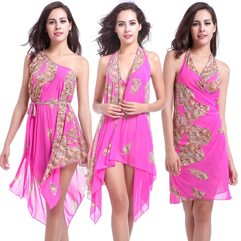 

10 in 1 Multi - Wear Transparent Stretch Mesh 2018 Convertible Infinite Dress Magic Beach Women Pareo