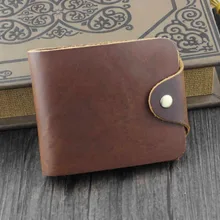Мужской бумажник из натуральной воловьей кожи ручной работы, кошелек TRC1