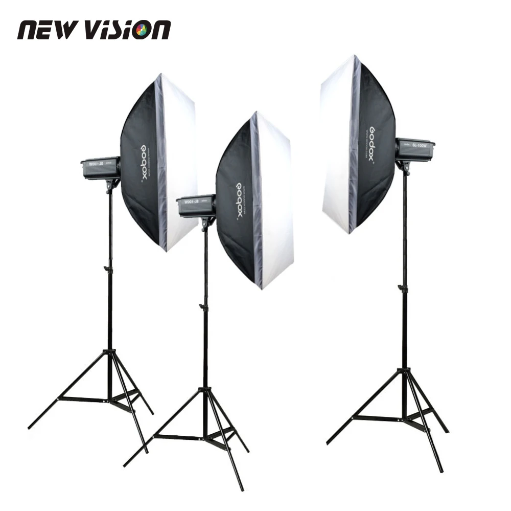 

Godox 3PCS SL100W LED 100W Photo Studio Video Continuous Light Kit For Camera DV Camcorder White Version